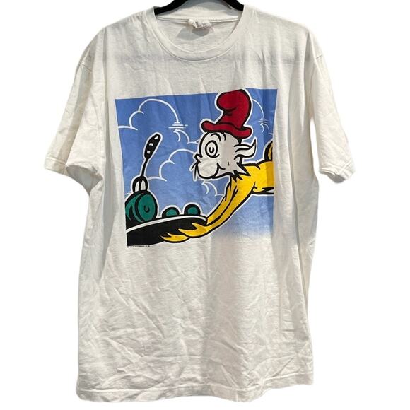 Dr Seuss T-Shirt Junior Large Green Eggs & Ham Children's Book 90s Vintage Shirt - Picture 1 of 5